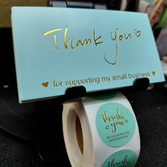 NWT - 550ct. 50 Thank You Cards 500 Thank You Stickers 3.5W x 2H - Picture 3 of 5